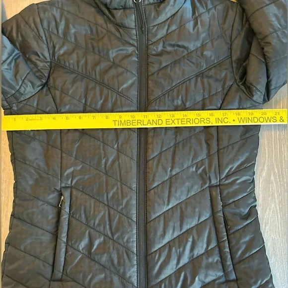 Columbia Jacket Women’s Sz Medium Puffer Black Omni Heat Reflective Panel Coat - Picture 9 of 10